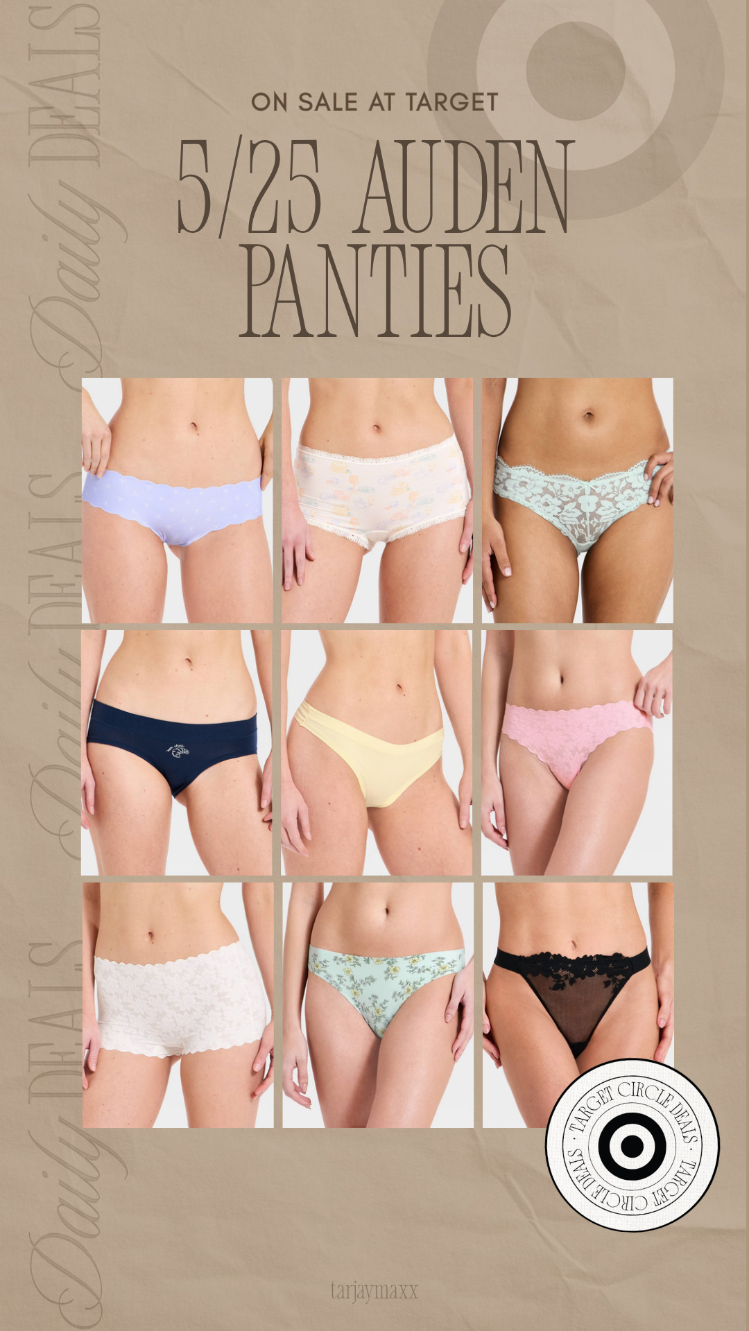 5 for $25 auden panties at Target is one of those deals I always stock up on—so comfy, cute, and easy everyday essentials!
spring outfits 2026, easter dress women, easter basket teen girl, easter outfits women, spring dresses, vacation outfits beach, date night outfits, plus size fashion, country concert outfits, easter basket ideas, everyday essentials, comfy basics, target finds 

 #LTKgrwm #LTKootd #LTKmorningroutine