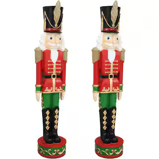 37 in. Kristoff the Nutcracker Soldier Christmas Decor (Set of 2) | The Home Depot