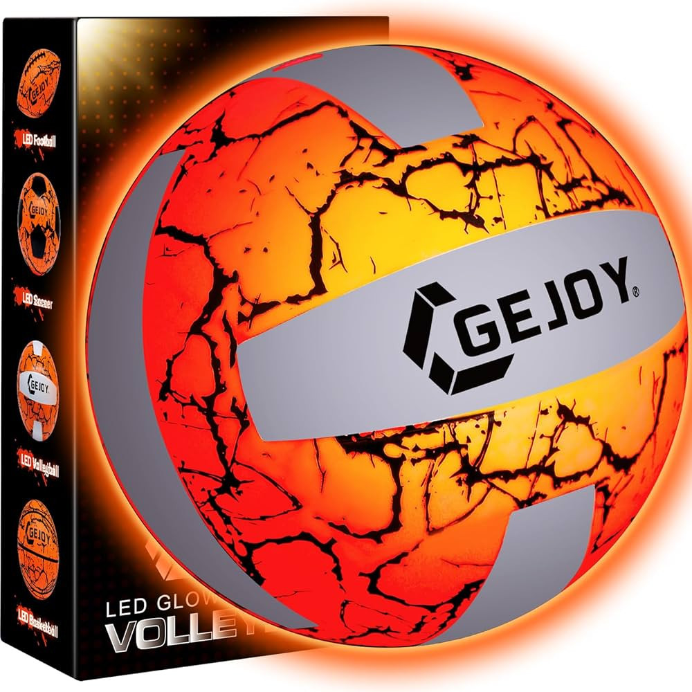 Gejoy Glow in The Dark Ball Gift, LED Light up Basketball Football Volleyball Official Size Ideal... | Amazon (US)