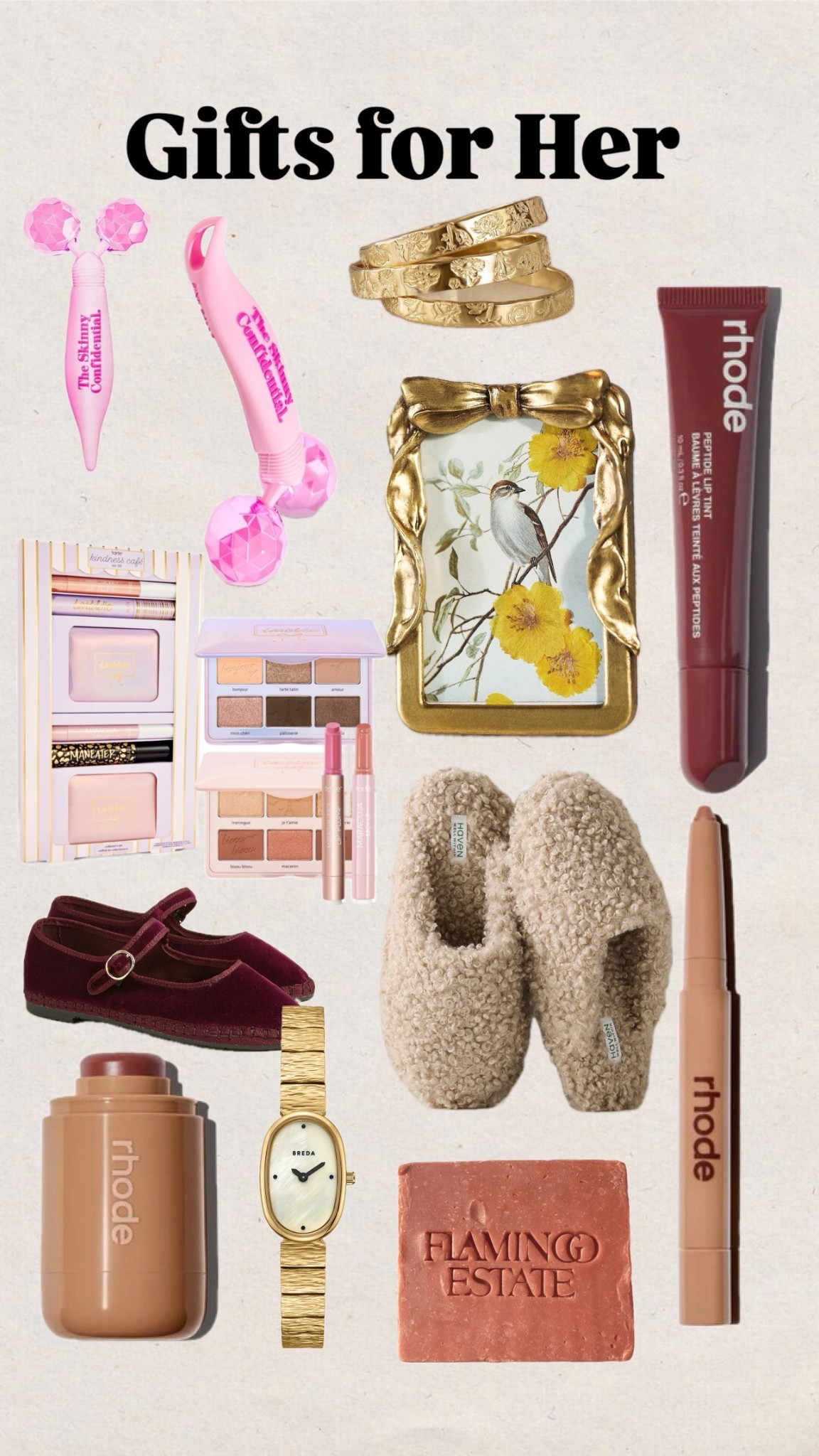 Gifts for her
Lip gloss
Flats
Slippers
Picture frame
Beauty
Rhode

#LTKGiftGuide #LTKBeauty #LTKFindsUnder100