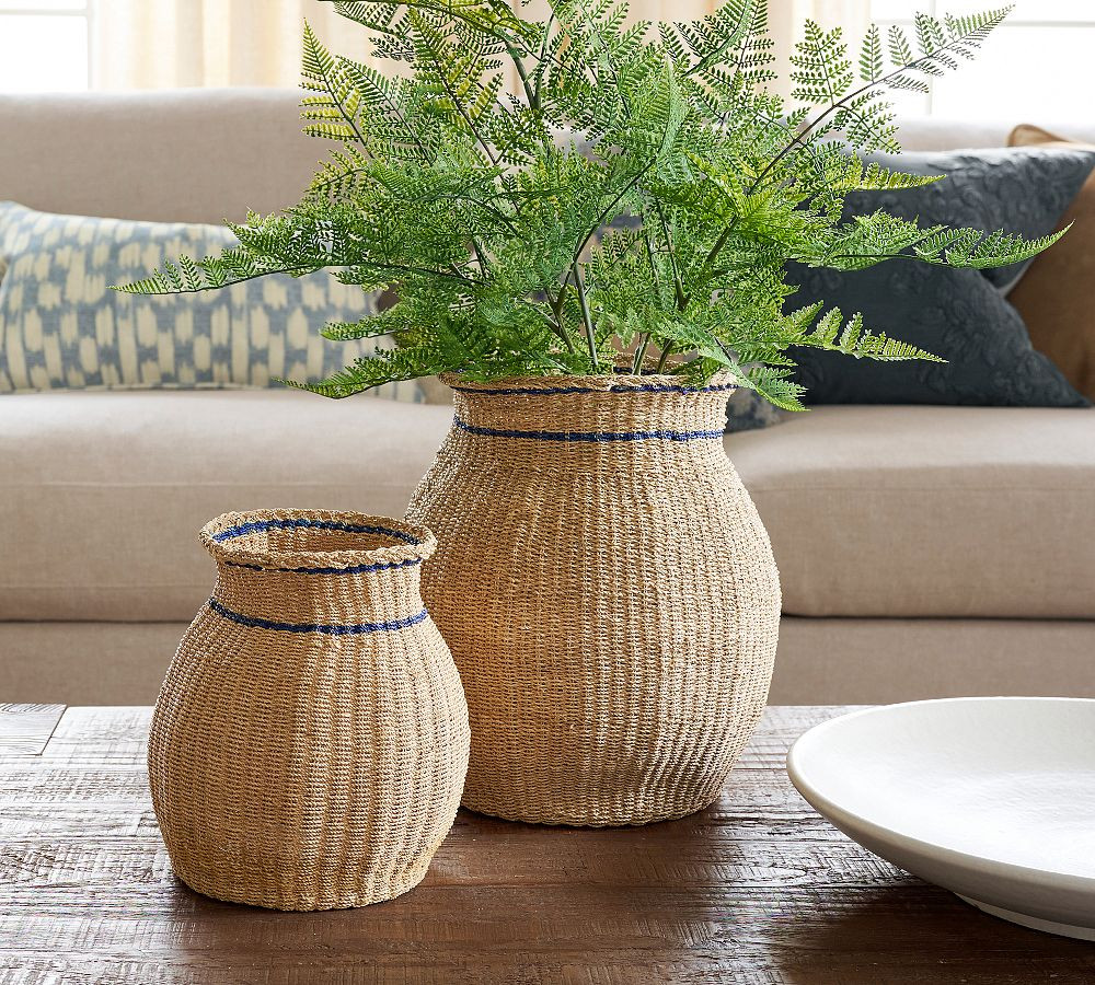 Woven Stripe Vase | Pottery Barn (US)