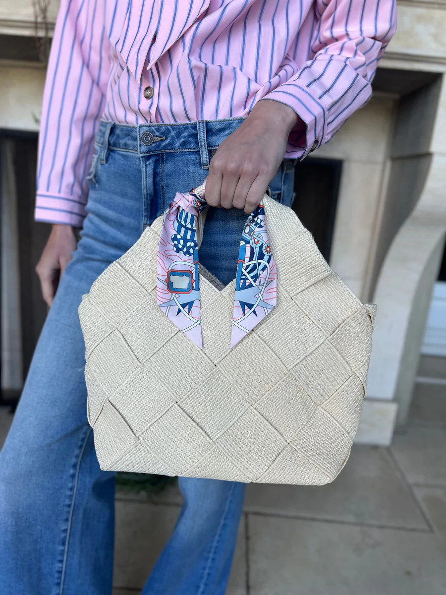 Tamika Woven Straw Tote Crossbody Hand bag | Benaar La