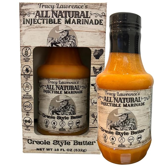Tracy Lawrence's All Natural Creole Style Butter Injectible Marinade-No Gluten, No Seed or Soy Oi... | Amazon (US)