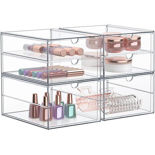 Sorbus 4-pk of Makeup Organizers w/ 2 Large Drawers & 2 Small | HSN