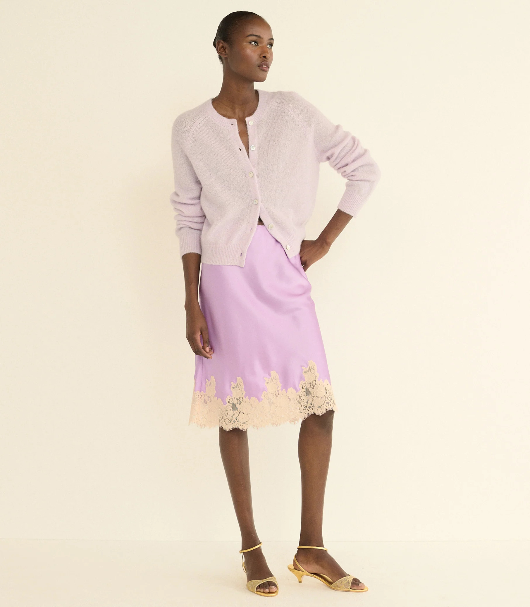 Petra Cardigan - Violet Thistle | D\u00d4EN | DOEN