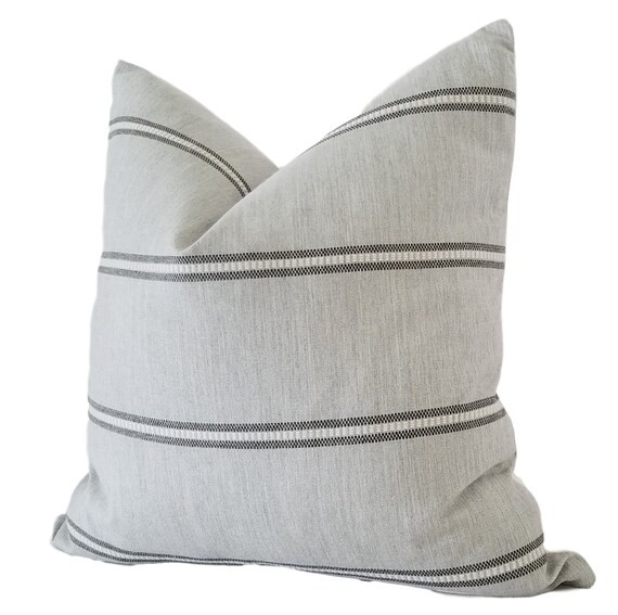 Indoor Outdoor Pillow Outdoor Gray Pillow Cover  Sunbrella | Etsy | Etsy (US)
