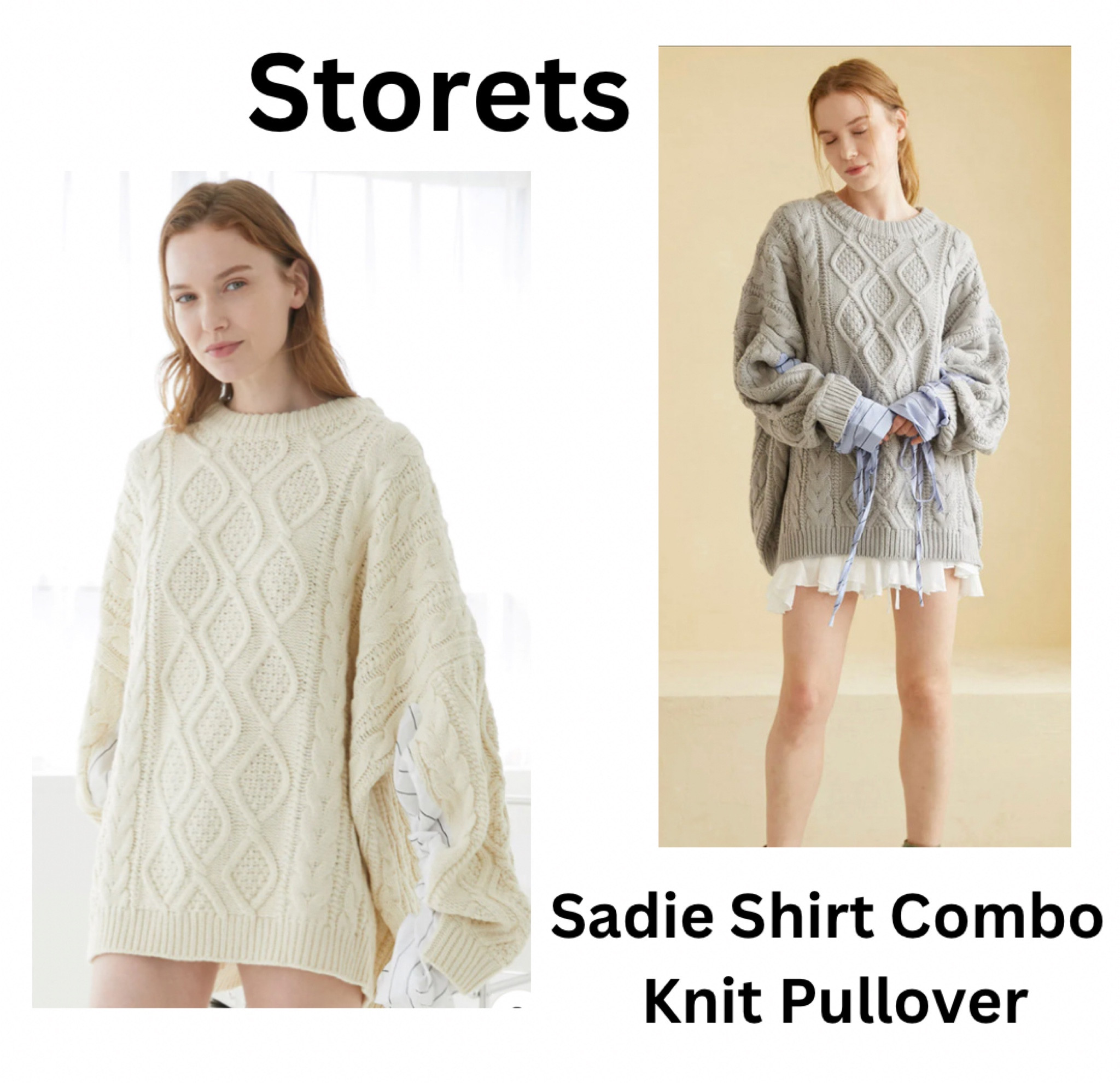 Sadie shirt combo knit pullover new arrivals