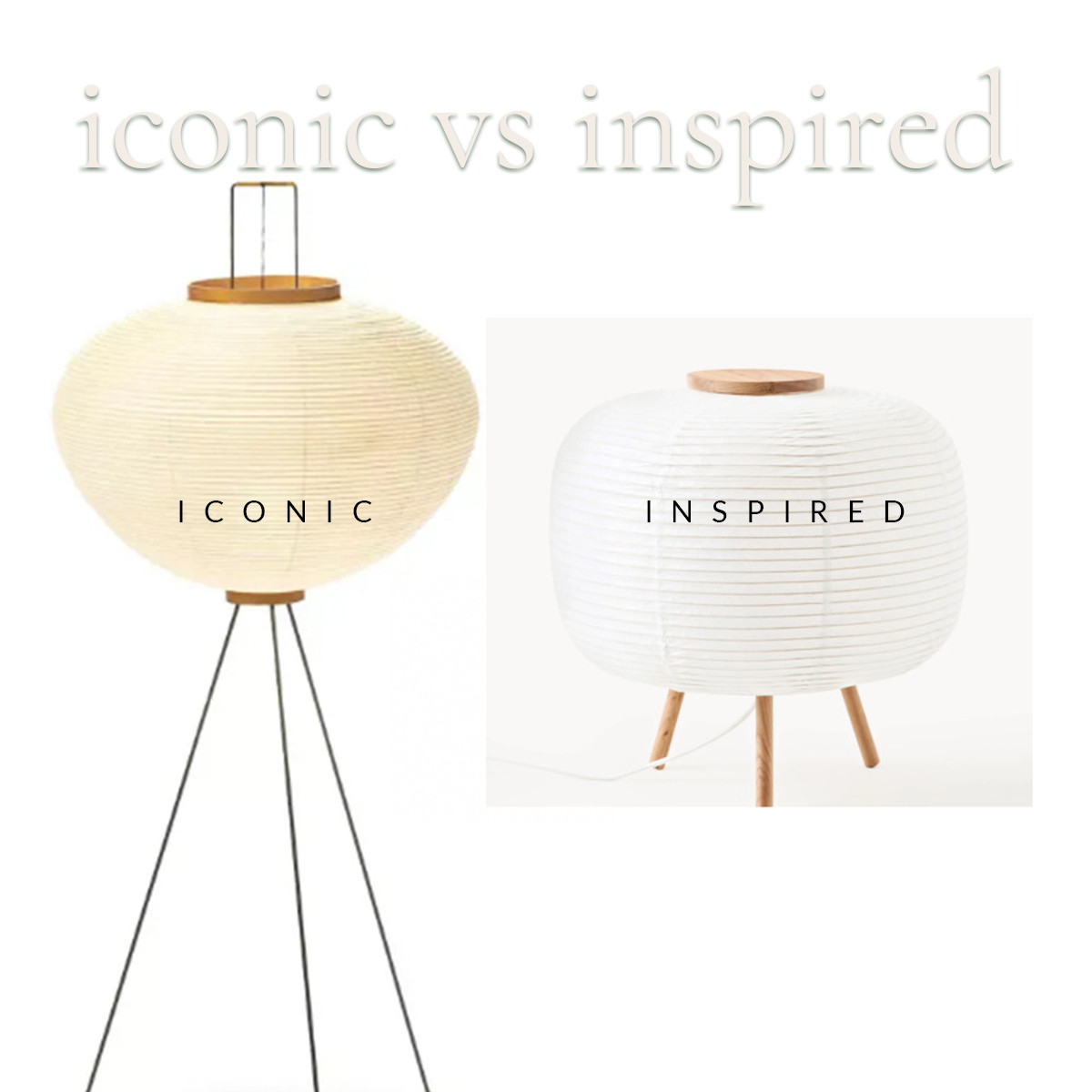 ✨ Iconic vs Inspired ✨

The iconic Noguchi lamp has been admired for generations, and for good reason. Its organic shape and soft glow have made it a true design classic.

Not everyone can invest in an original, but we can still take inspiration from great design. Instead of choosing a copy, I love finding pieces that capture the same sculptural feel and timeless warmth while having their own identity.
Because inspiration is about celebrating good design—not imitating it. 🤍
#IconicVsInspired #DesignInspired #TimelessInteriors #InteriorInspiration #DesignClassics #HomeDecorIdeas #InteriorStyling #CuratedHome #SlowDecor #MyHomeStyle #Woonlookbook #NeutralHome 

 #LTKsummer #LTKhome #LTKstyletip