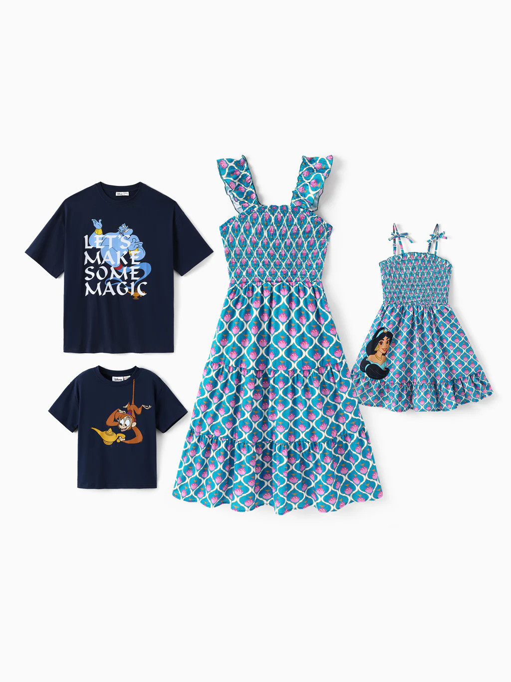Disney Princess Matching Family Jasmine Dress/Top Blue | PatPat