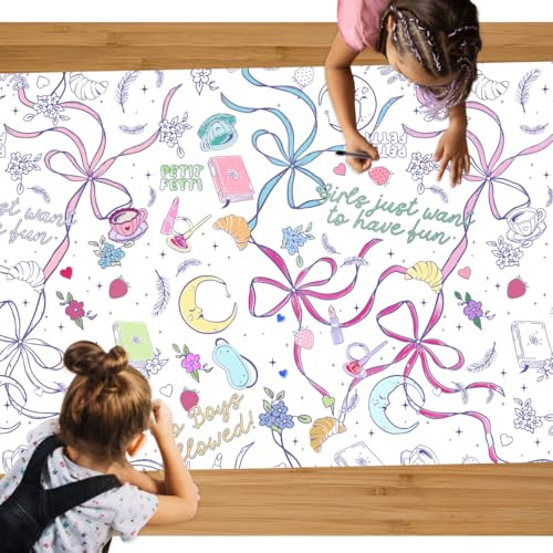 xo, Fetti Sleepover Paper Coloring Tablecloth - 9' x 4.5' | Amazon (US)