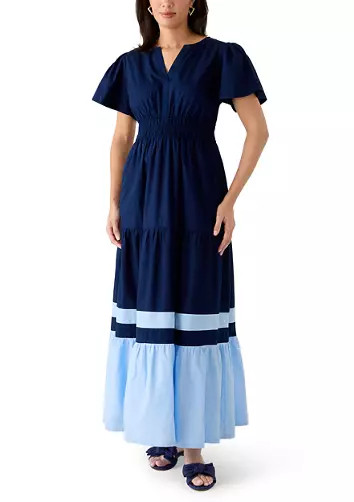 Women's Short Sleeve Waisted Midi Dress | Belk