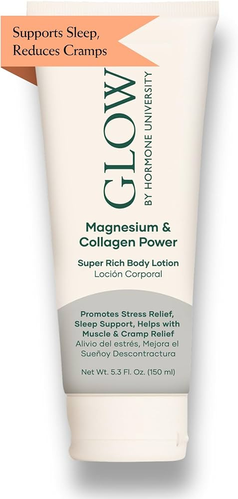 Glow by Hormone University - Magnesium Lotion with Collagen - Magnesium Cream - Bedtime Routine S... | Amazon (US)