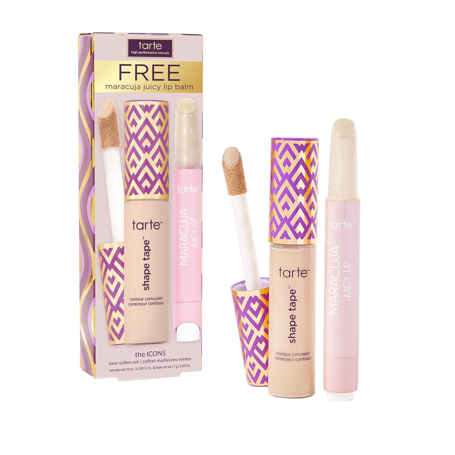 tarte icons shape tape concealer & maracuja juicy lip duo – Full Coverage Concealer for Dark Ci... | Amazon (US)