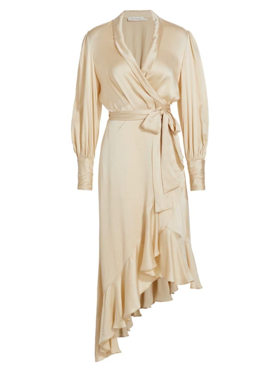 Belted Silk Wrap Midi-Dress | Saks Fifth Avenue