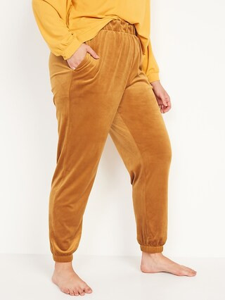 High-Waisted Luxe Velvet Jogger Sweatpants for Women | Old Navy (US)