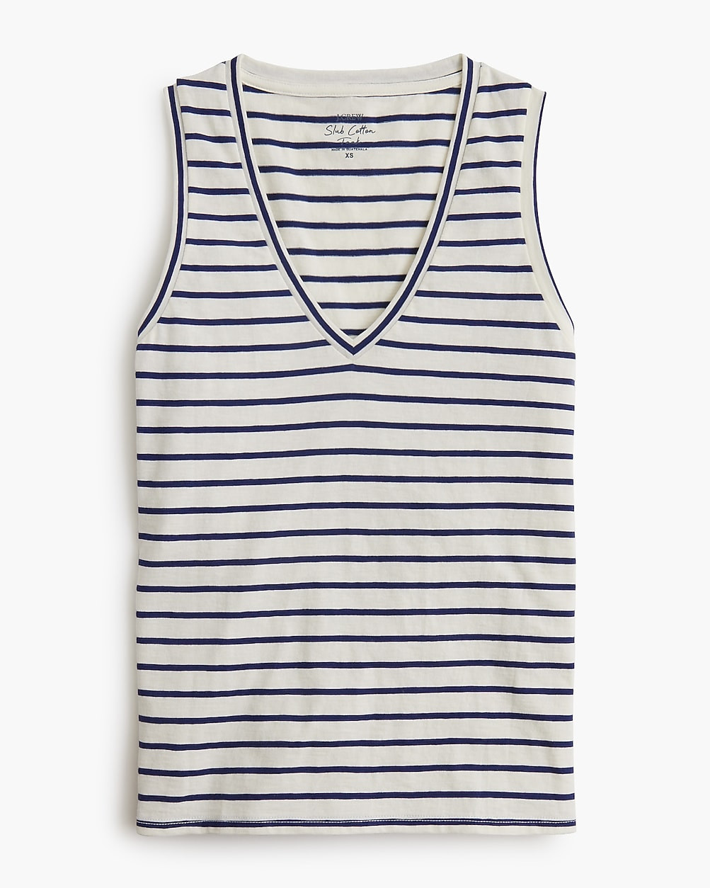 Striped vintage cotton V-neck tank top | J.Crew Factory