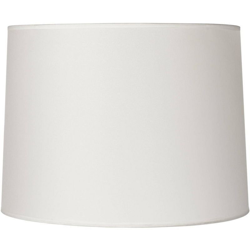 Brentwood Hardback White Medium Drum Lamp Shade 13" Top x 14" Bottom x 10" Slant x 10" High (Spid... | Target