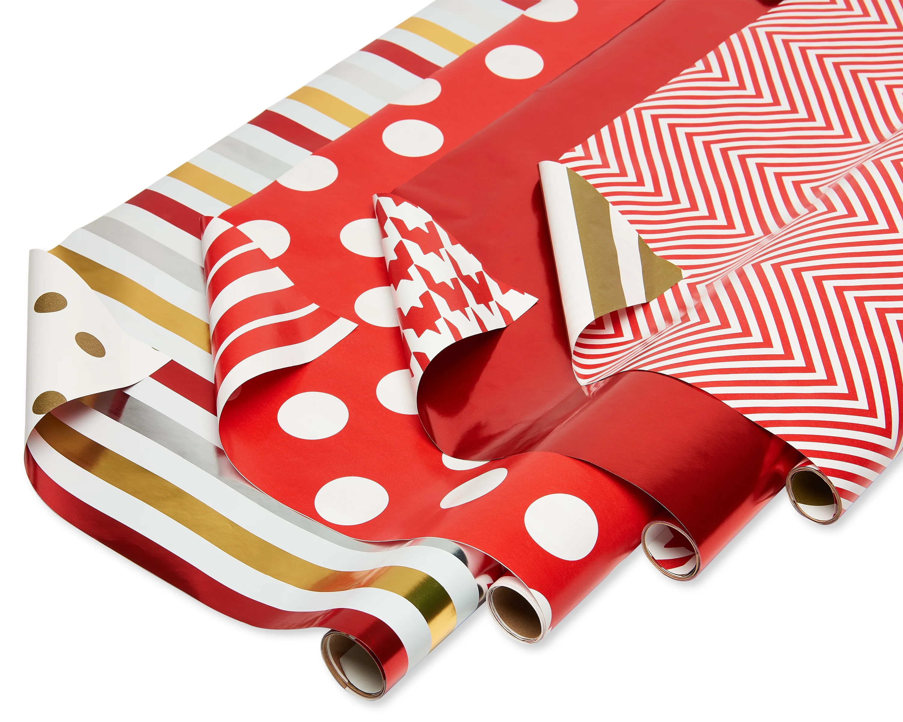 Reversible Wrapping Paper Bundle, Red and Gold, Birthdays, Anniversary, Mother's Day, Father's Da... | Walmart (US)