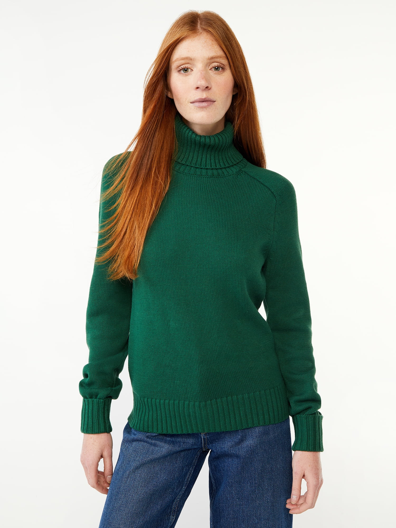Free Assembly Women's Turtleneck Sweater, Midweight - Walmart.com | Walmart (US)