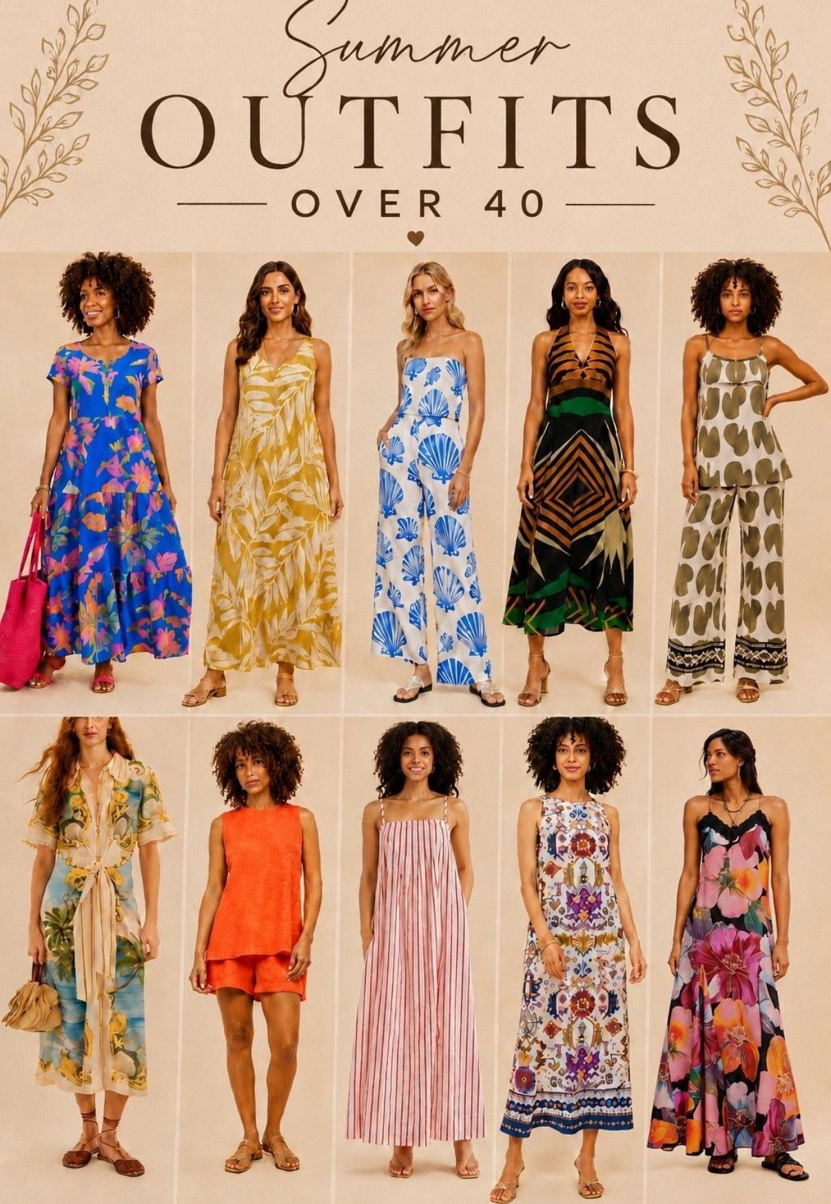 Summer outfits over 40 #summeroutfitsover40 #summeroutfitover40