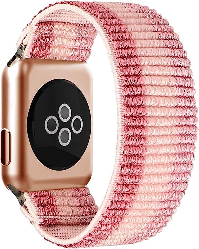 BMBEAR Stretchy Strap Loop Compatible with Apple Watch Band 42mm 44mm iWatch Series 6/5/4/3/2/1 P... | Amazon (US)