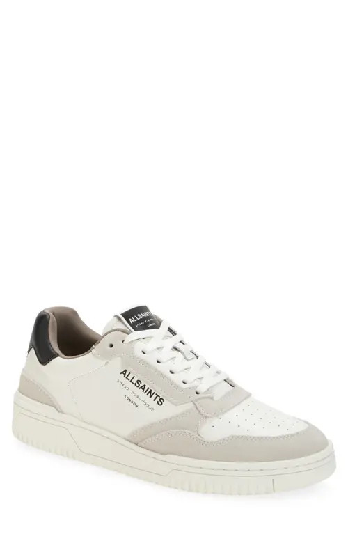 AllSaints Regan Low Top Sneaker in Black/chalk White at Nordstrom, Size 13 | Nordstrom
