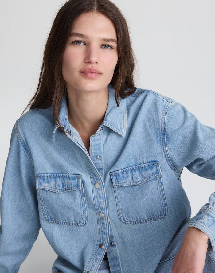Airy Denim Relaxed Shirt-Jacket | Madewell