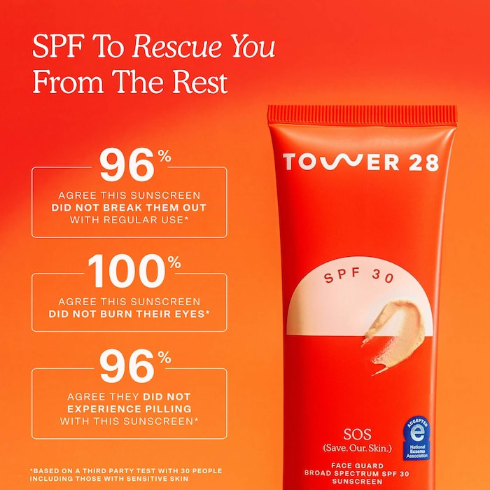 Tower 28 Beauty SOS FaceGuard SPF 30 Mineral Sunscreen | Sephora (US)