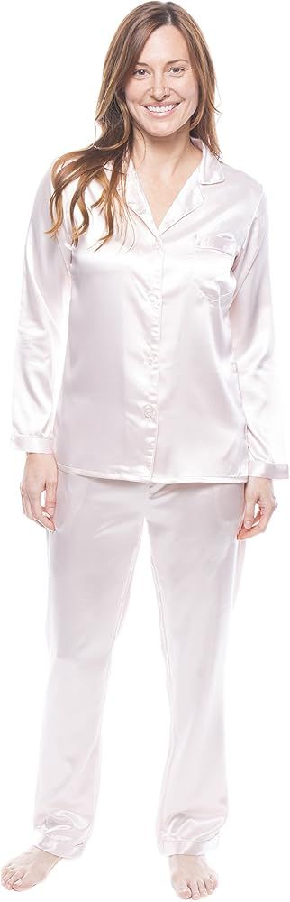 Noble Mount Satin Pajamas for Women - Silky Soft Pajama Set for Women - Pearl - M at Amazon Women... | Amazon (US)