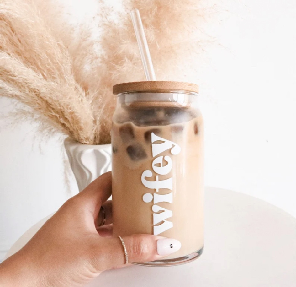 BEST SELLER! 🚨Wifey Iced Coffee Cup by ModParty

Iced Coffee Cup | Wifey Mug | Glass Cup with Lid | Straw | Future Mrs |  Engagement | Bridal Shower Gift for Bride to Be| Bachelorette 

#LTKSpringSale #LTKhome #LTKwedding