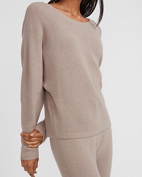 Ribbed Crew Neck Sweater | Express