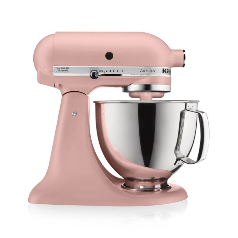 KitchenAid Artisan Series Matte Dried Rose Pink 5-Quart Tilt-Head Stand Mixer + Reviews | Crate &... | Crate & Barrel