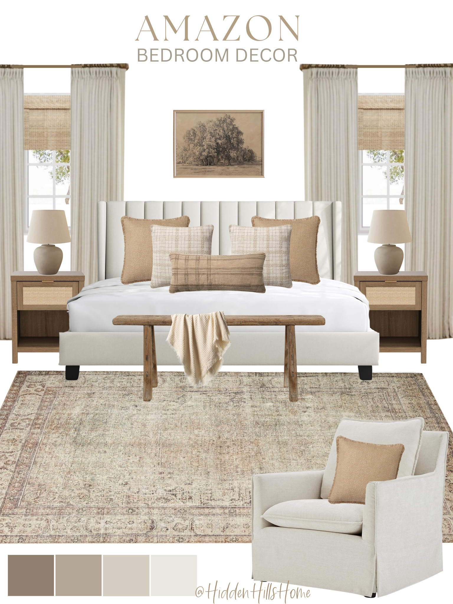 Amazon bedroom decor ideas, Amazon prime finds, home decor, affordable bedroom mood board #bedroom 

#LTKStyleTip #LTKHome #LTKSaleAlert