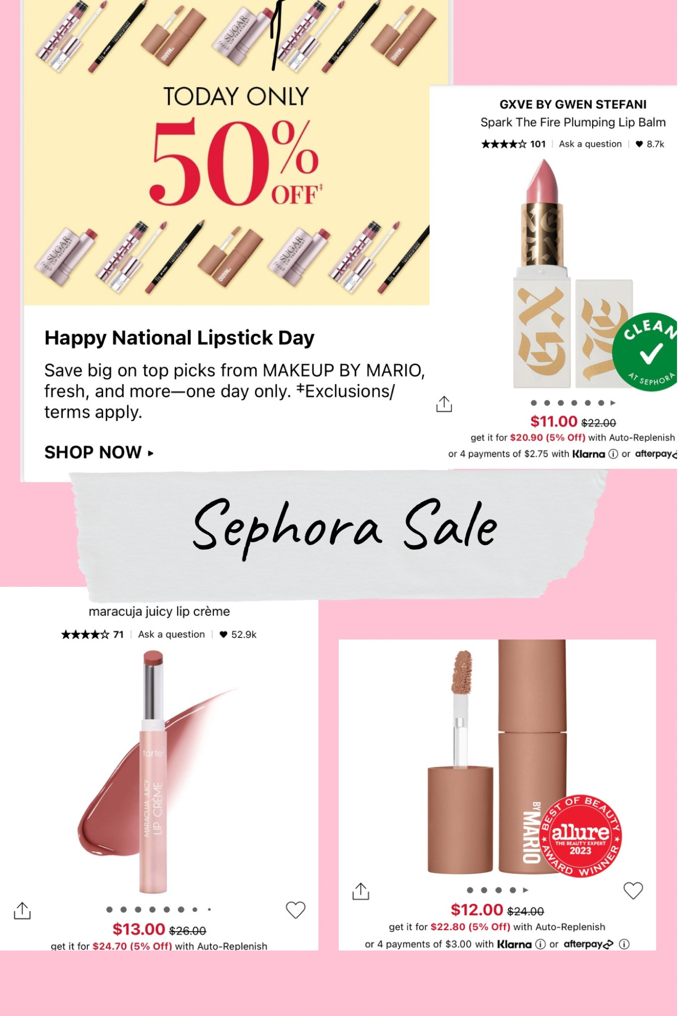 Go get 50% off on some of your favorite sephora lip products! 

#LTKxNSale #LTKBeauty #LTKActive