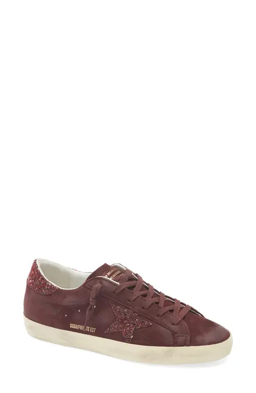 Golden Goose Super-Star Low Top Sneaker in Burgundy at Nordstrom, Size 8Us | Nordstrom