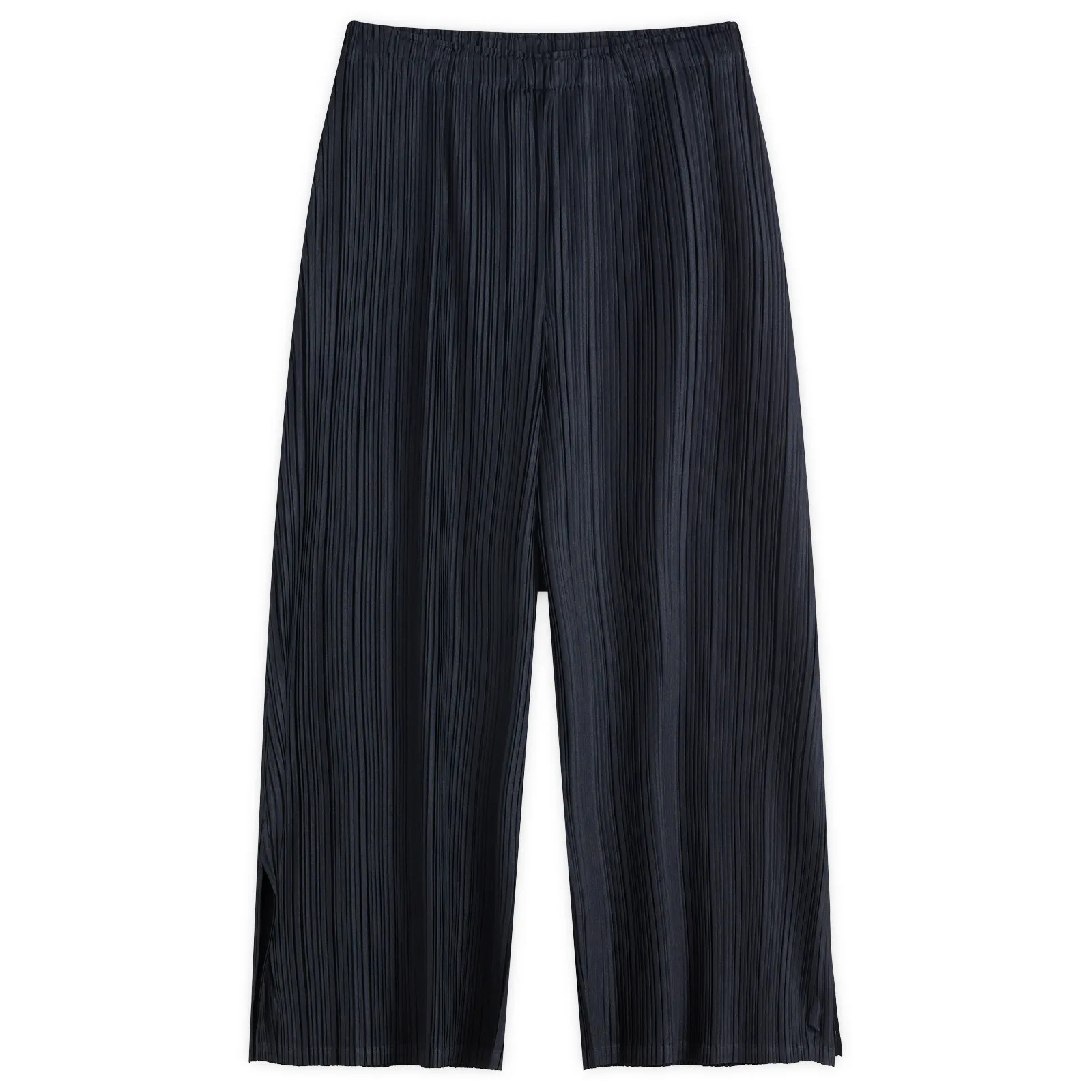 Pleats Please Issey Miyake Women's Trousers in Blue Black, Size Large | END. Clothing