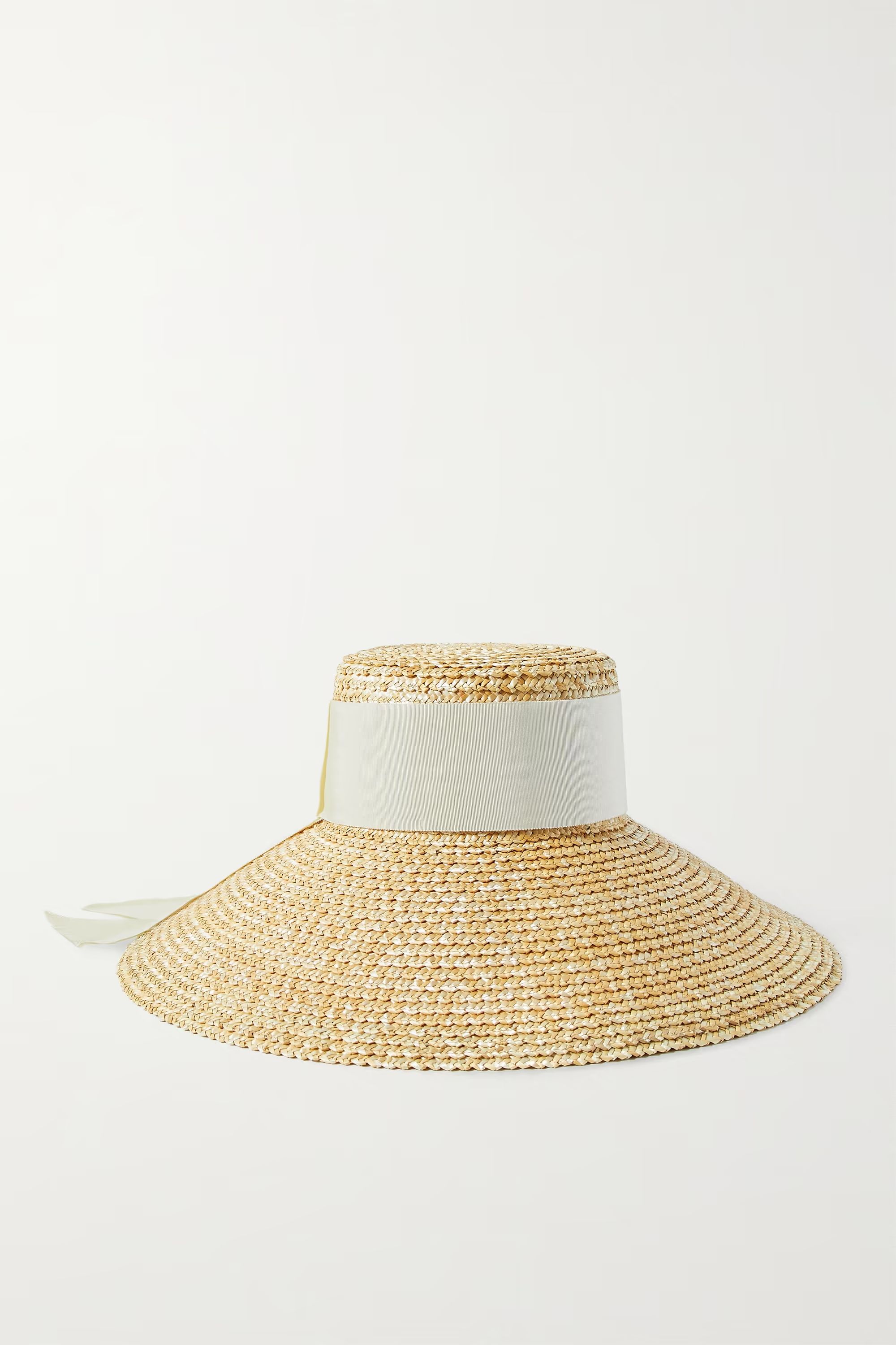 Mirabel grosgrain-trimmed straw hat | NET-A-PORTER (US)