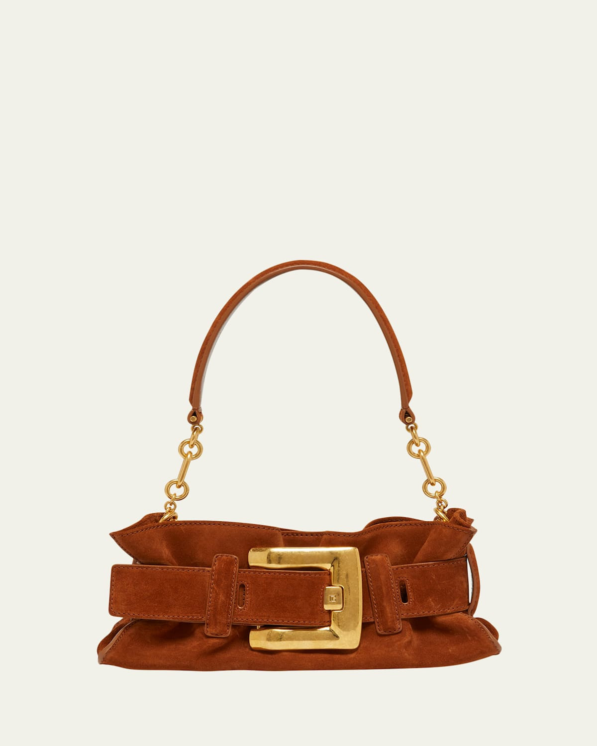Anthem Mini Buckle Shoulder Bag in Suede | Bergdorf Goodman