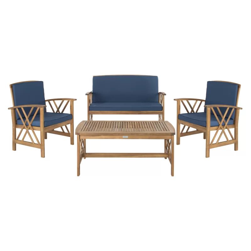 Delorenzo 4 Piece Sofa Seating Group with Cushions | Wayfair North America