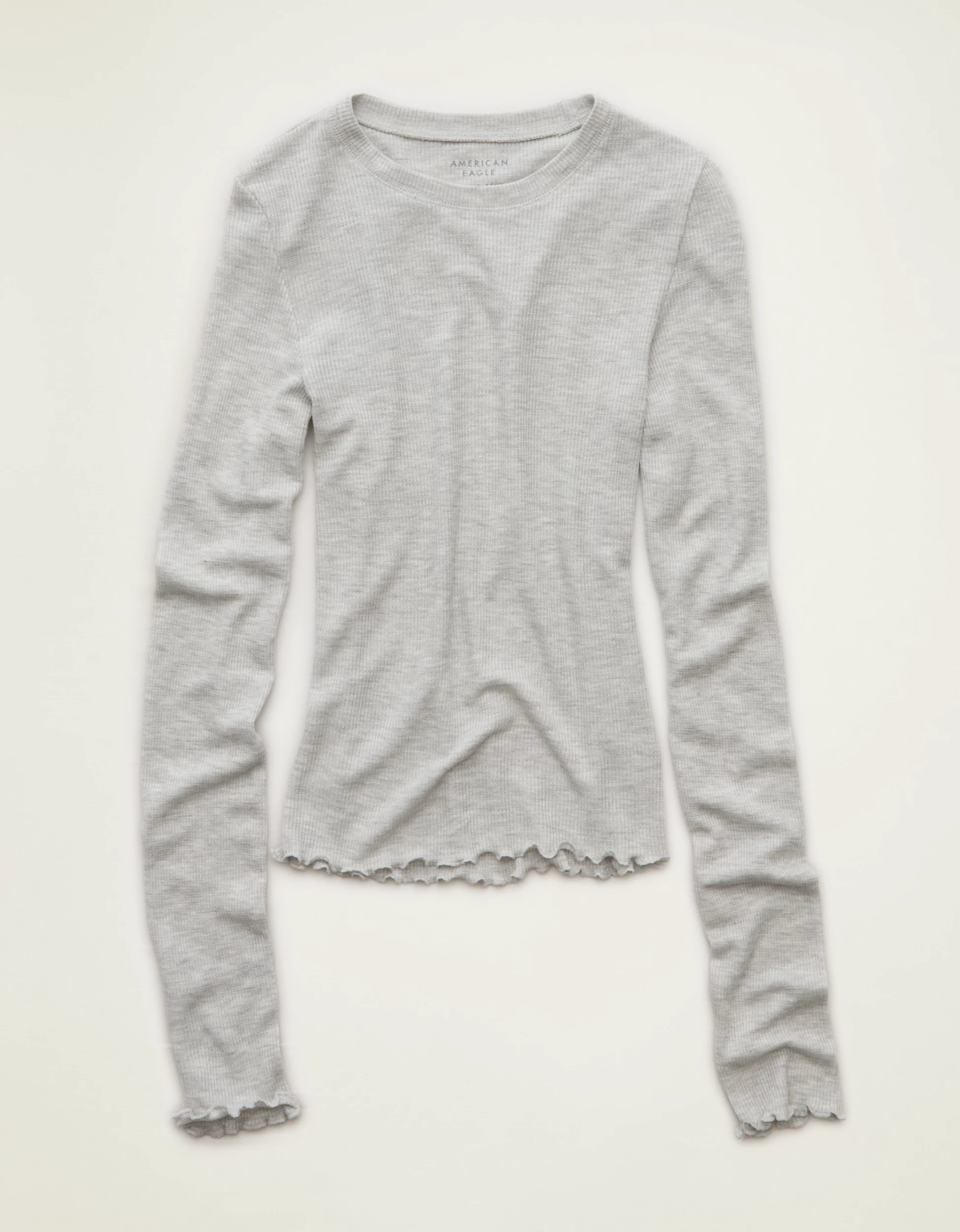 AE Soft & Sexy Waffle Long-Sleeve T-Shirt | American Eagle Outfitters (US & CA)