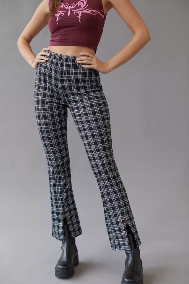 Urban Renewal Remnants Plaid Front Slit Pant | Urban Outfitters (US and RoW)
