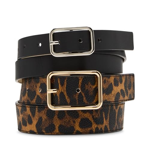 Steve Madden Black and Leopard Pant Belt Pack, M | Amazon (US)