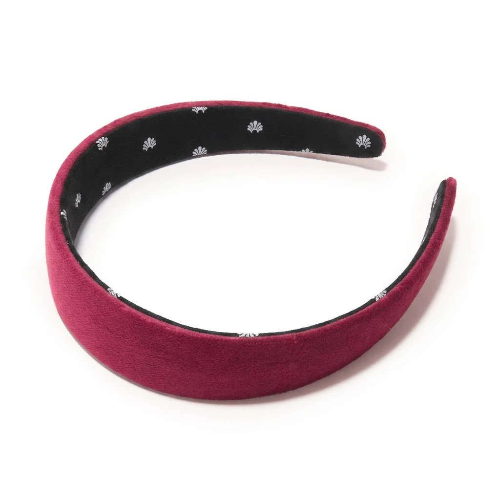 BURGUNDY BESSETTE VELVET HEADBAND | LELE SADOUGHI