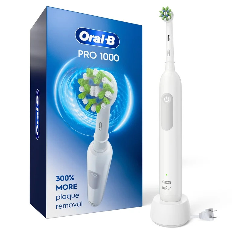 Oral-B Toothbrush, Pro 1000 Rechargeable Electric Toothbrush, White, 1 Count, Adults and Children... | Walmart (US)