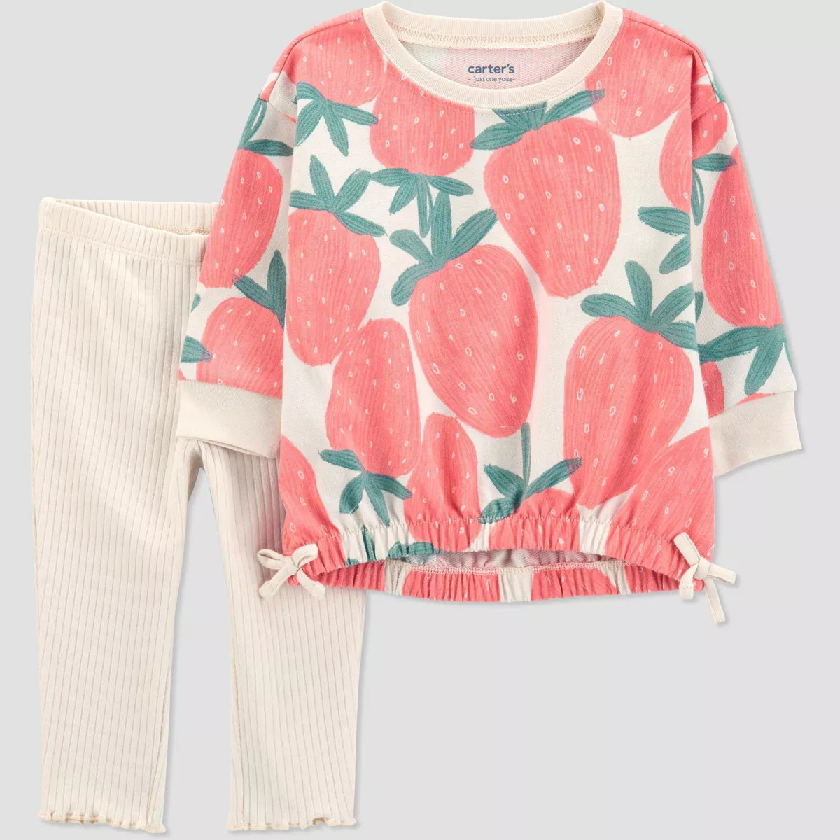 Carter's Just One You®️ Baby Girls' Oversized Strawberry Printed Top & Bottom Set | Target