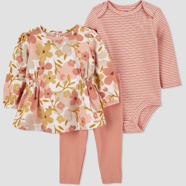 Carter's Just One You®️ Baby Girls' Floral Top & Bottom Set - Pink | Target