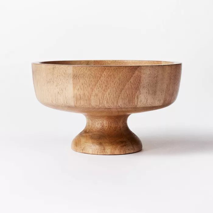 10.1oz Rubberwood Pedestal Serving Bowl - Threshold™ designed with Studio McGee | Target