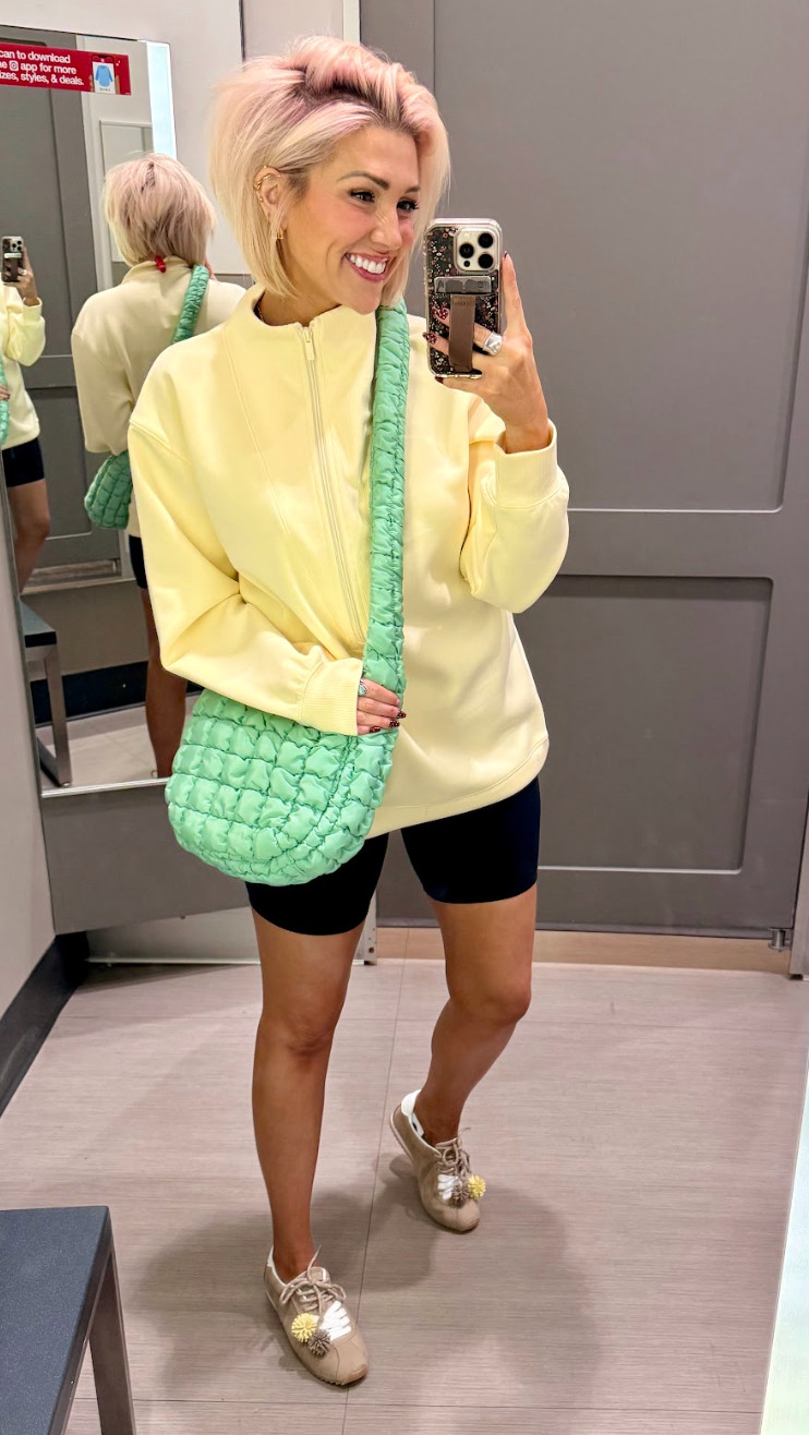 Loving these colors for Spring! Sweater: Small // Shorts: Medium // Shoes: TTS 

 #LTKootd #LTKOver40