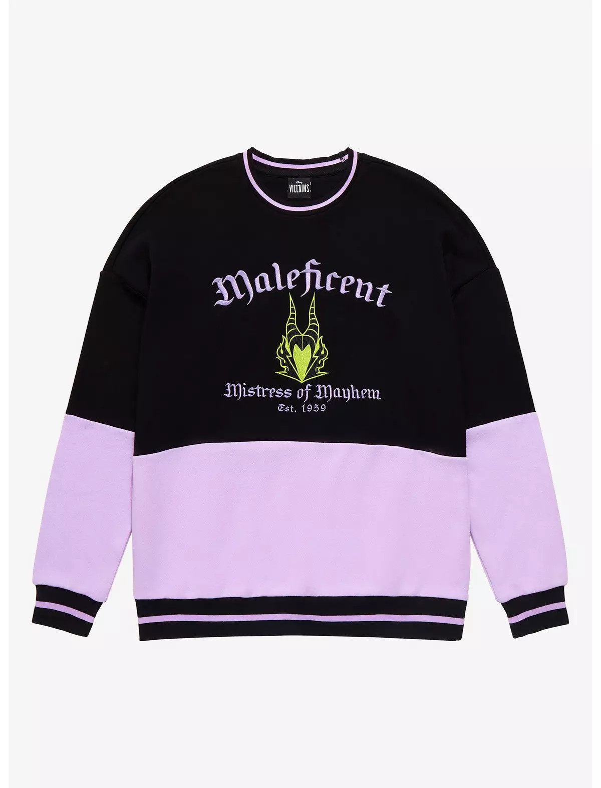 Disney Sleeping Beauty Maleficent Panel Crewneck - BoxLunch Exclusive | BoxLunch