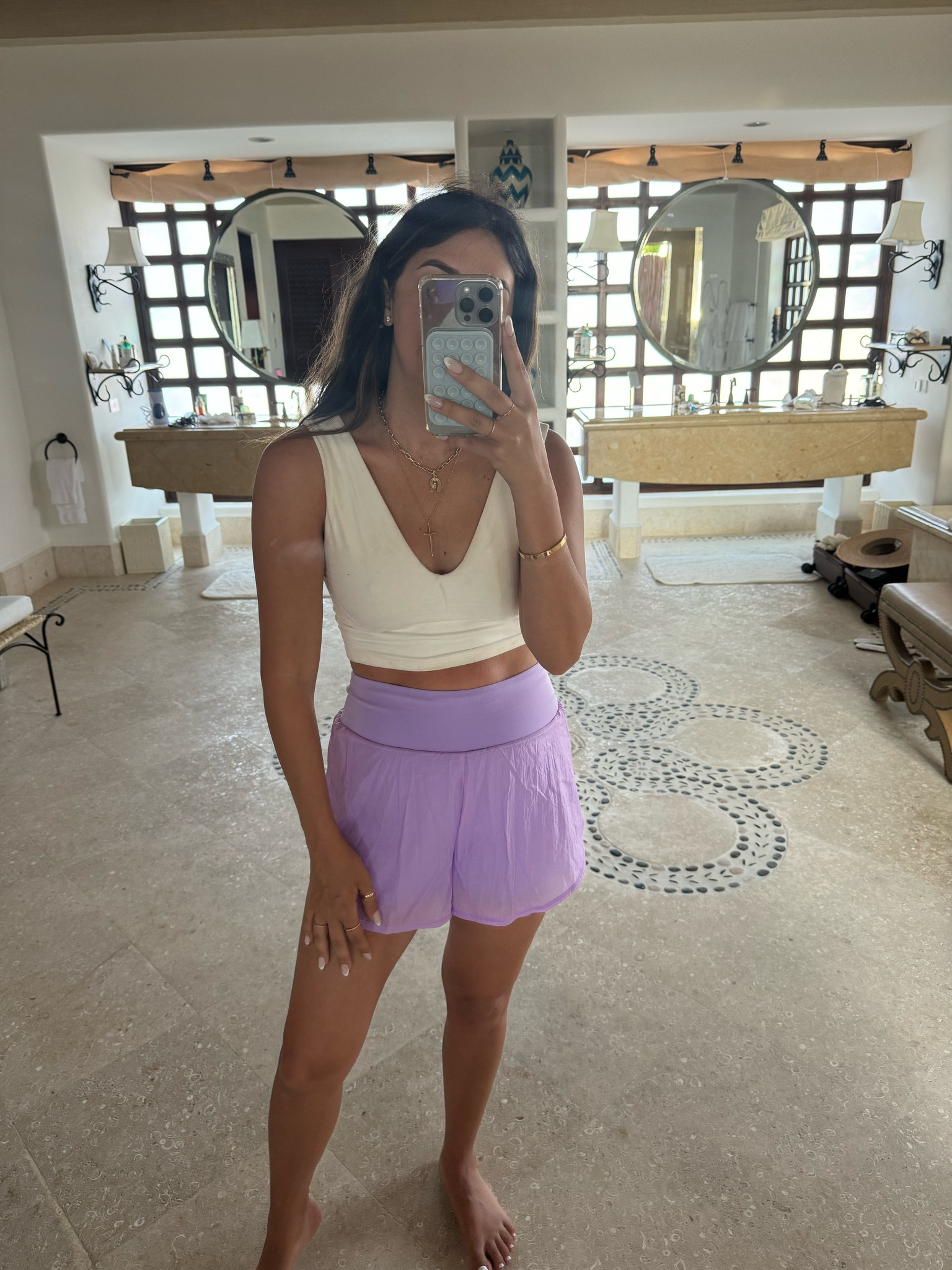 Top: small
Bottoms: medium 

Just got these shorts in from Target! Loved the bright purple so brought them along to the beach. Will be doing an athletic short round up soon.

#LTKstyletip